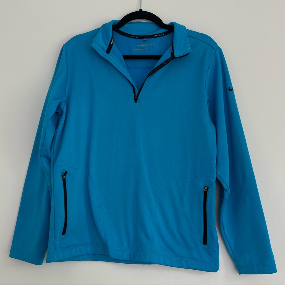 Nike Blue Lightweight Quarter-Zip Jacket‎
